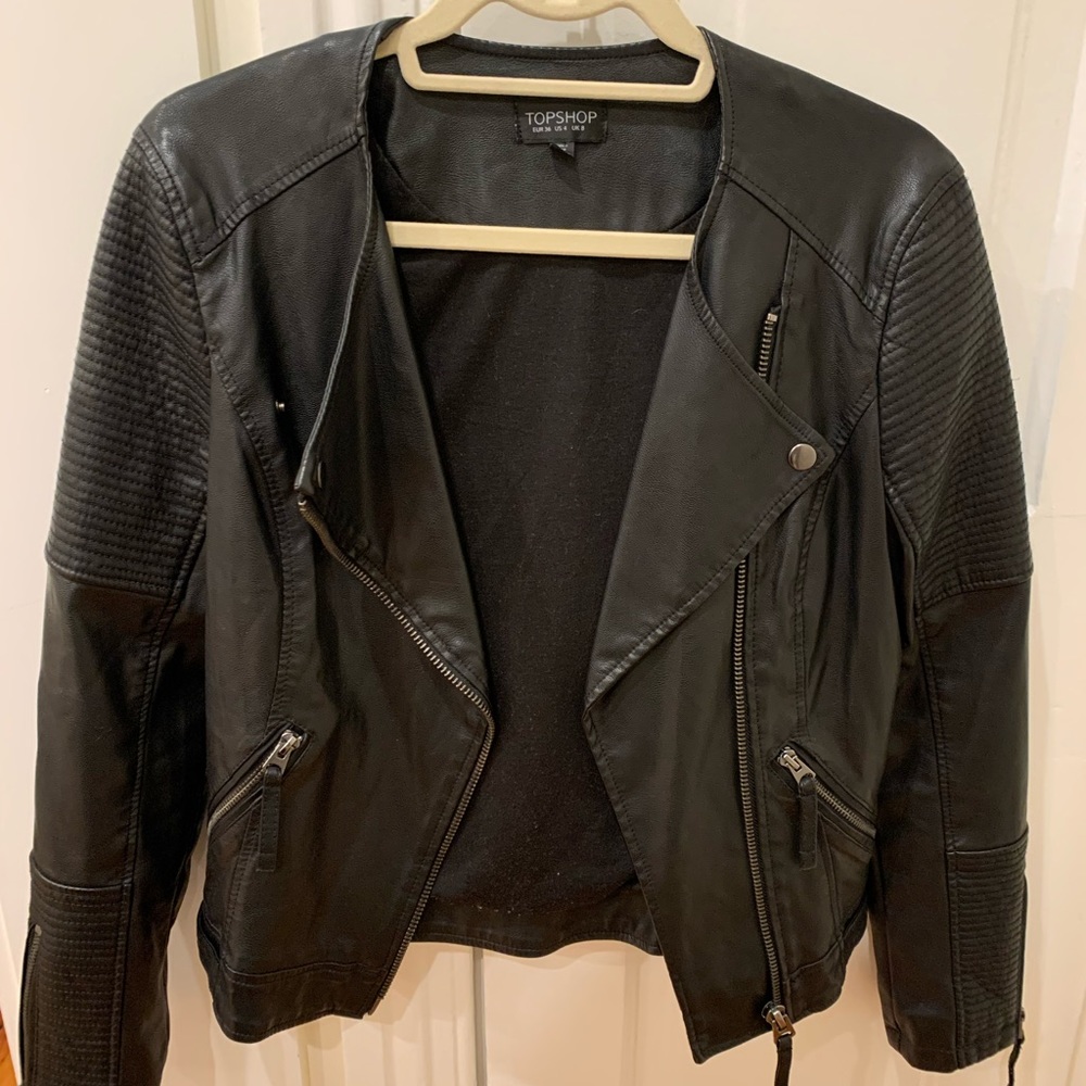 Topshop leather jacket